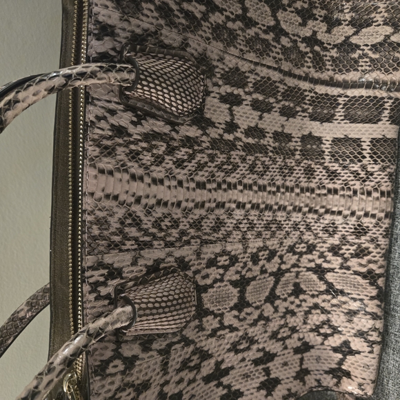 Rare Michael Kors Pink Snake Print Tote Bag - Picture 11 of 11
